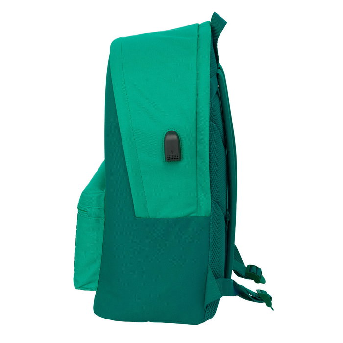 Safta Mochila Doble para Portátil 15,6'' con USB y Resistente al Agua Real Betis Balompié