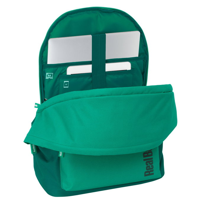 Safta Mochila Doble para Portátil 15,6'' con USB y Resistente al Agua Real Betis Balompié