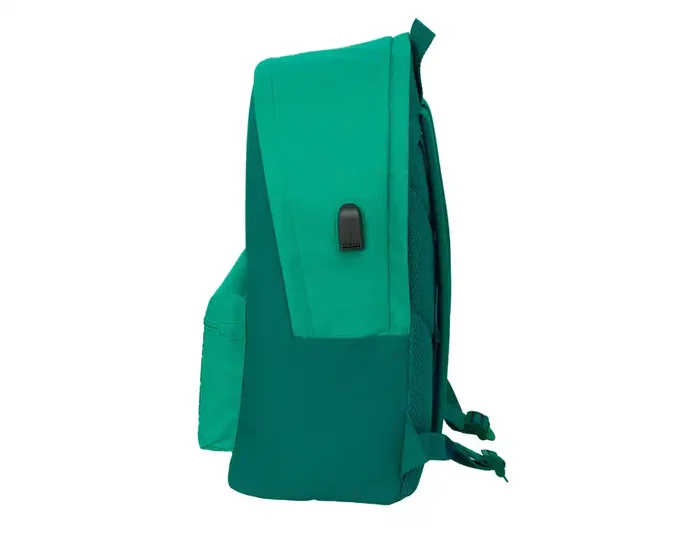 Safta Mochila Doble para Portátil 15,6'' con USB y Resistente al Agua Real Betis Balompié