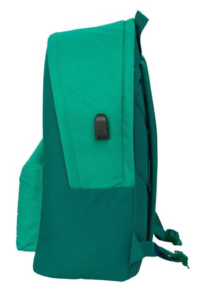 Safta Mochila 31x44x18 Cm Portátil 15,6" con USB y Diseño Real Betis Balompie