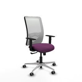 PIQUERAS Y CRESPO Silla de oficina Zulema Morado y Blanco con Mecanismo Sincro
