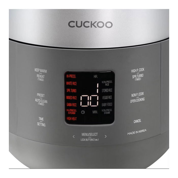 Cuckoo CRP-ST1009F Olla Arrocera Twin Pressure 1.80L Gris