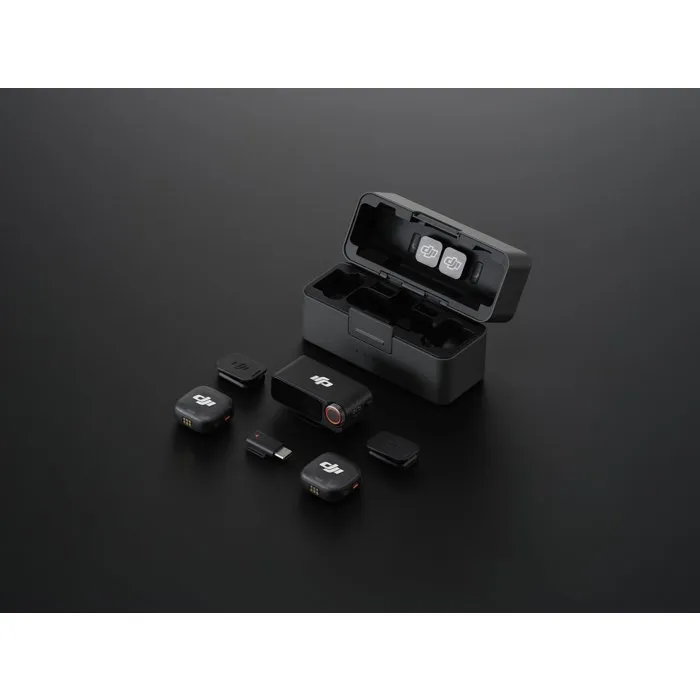 DJI Kit Micrófono Inalámbrico Mic 3 con 2 Transmisores (TX) y 1 Receptor (RX) Carga Rápida