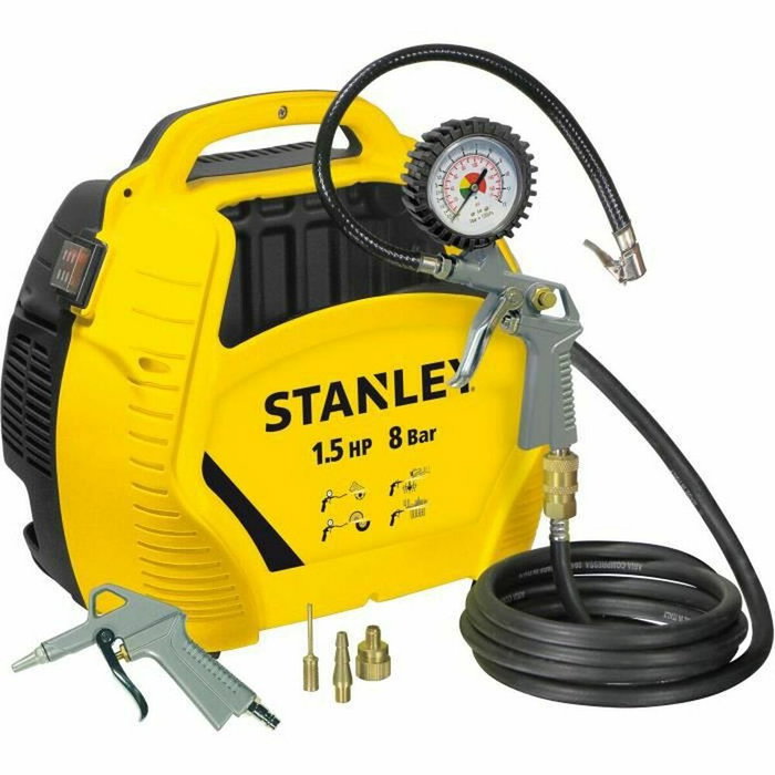Stanley Compresor de aire sin tanque 1.5 CV con kit de inflado Stanley Compresor de aire sin tanque 1.5 CV con kit de inflado