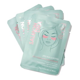 Salmon Jelly Eye Patches, Iluminación, Parche de máscara para el contorno de ojos, 4 uds