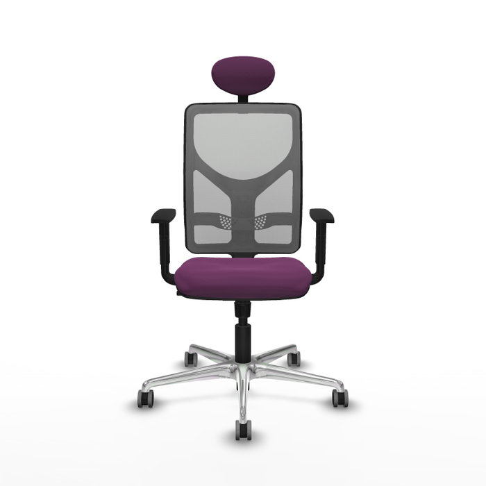 PIQUERAS Y CRESPO Silla de oficina Motilla con mecanismo Sincro, Morado y Gris