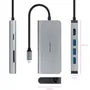 Nano Cable 10.16.4609 Docking USB-C 8 en 1 con 3x USB 3.0, HDMI 4K 60Hz, RJ45 Gigabit, USB-C PD 100W, Lector Tarjetas SD/TF, Gris