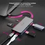 Nano Cable 10.16.4609 Docking USB-C 8 en 1 con 3x USB 3.0, HDMI 4K 60Hz, RJ45 Gigabit, USB-C PD 100W, Lector Tarjetas SD/TF, Gris