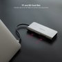 Nanocable Hub USB-C 8 en 1 con HDMI 4K, 3xUSB-A 3.0, RJ45, SD/TF y Carga PD 100W Gris
