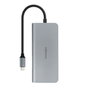 Nanocable Hub USB-C 8 en 1 con HDMI 4K, 3xUSB-A 3.0, RJ45, SD/TF y Carga PD 100W Gris