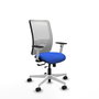 PIQUERAS Y CRESPO Silla de oficina Zulema con mecanismo Sincro/Traslack Azul y Blanco