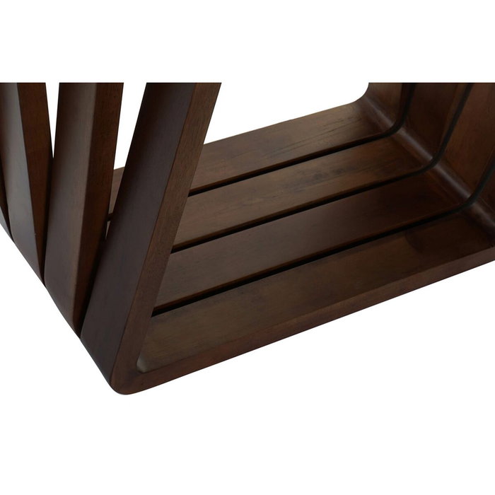 DKD Home Decor Consola REBECA en Nogal y Cristal