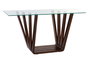 DKD Home Decor Consola REBECA en Nogal y Cristal