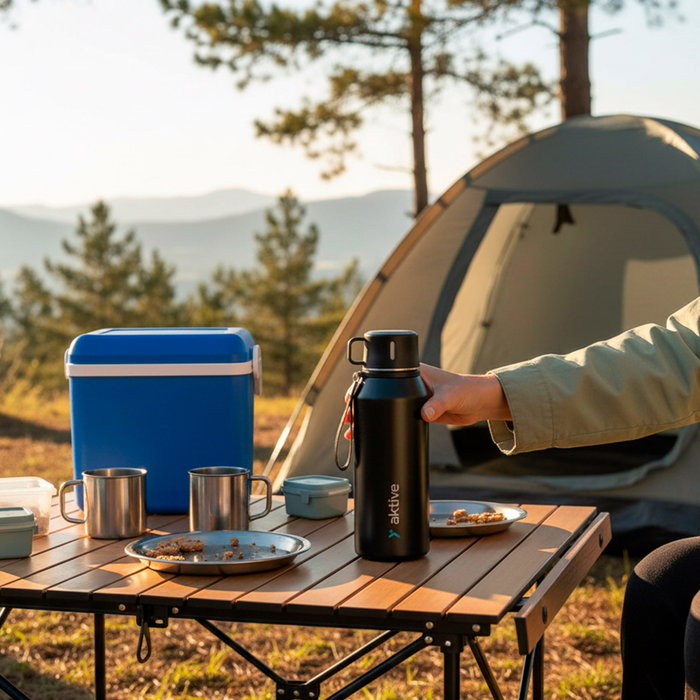 AKTIVE Termo de Camping de Acero Inoxidable