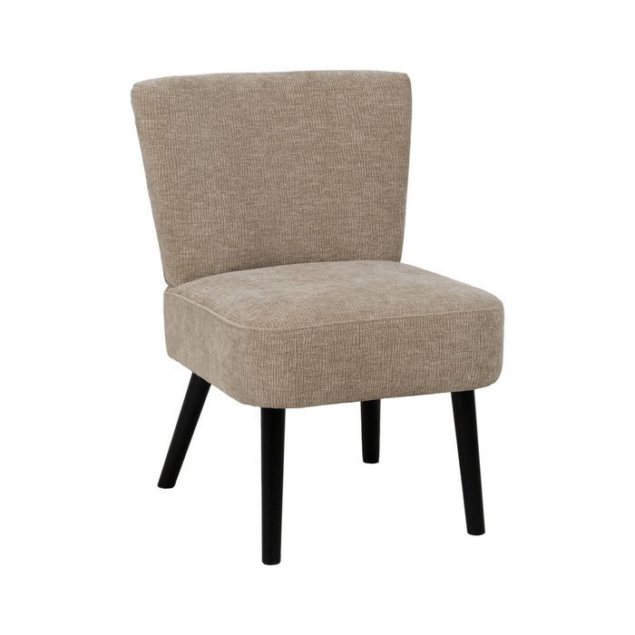 Ixia Sillón Beige de Tejido y Madera