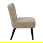Sillón Beige Tejido-Madera Salón 55 X 63 X 76 cm