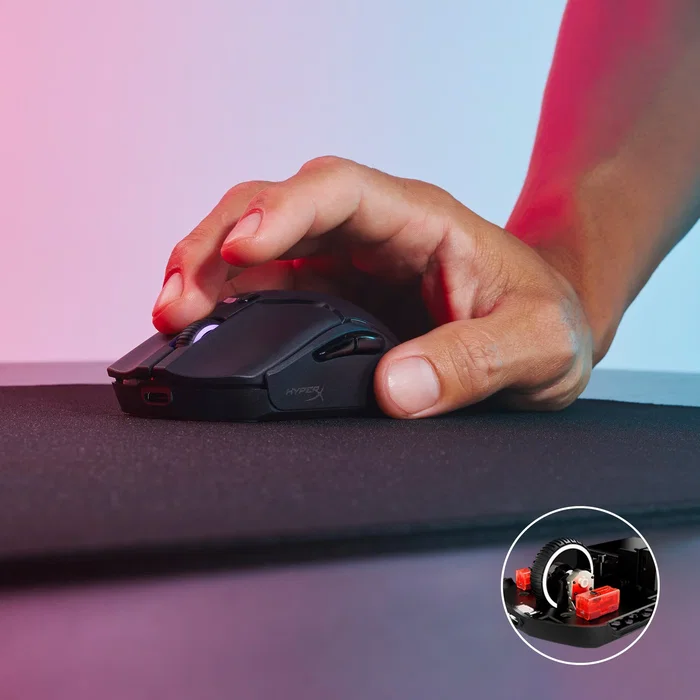 HyperX Pulsefire Haste 2 Mini, Ratón Gaming Inalámbrico Negro