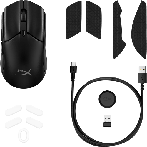 HyperX 7D388AA Ratón Gaming Inalámbrico Pulsefire Haste 2 Mini Ultraligero Compacto Negro