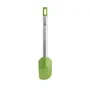 BRA Prior A197006 Espátula de Cocina de Nylon y Silicona, Mango de Acero Inoxidable con Agujero para Colgar, Verde, apta para Lavavajillas, 1 Unidad