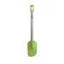 BRA Prior A197006 Espátula de Cocina de Nylon y Silicona, Mango de Acero Inoxidable con Agujero para Colgar, Verde, apta para Lavavajillas, 1 Unidad