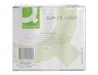 Q-connect Caja CD Slim con Interior Negro Pack 25 Unidades para Almacenamiento CD/DVD