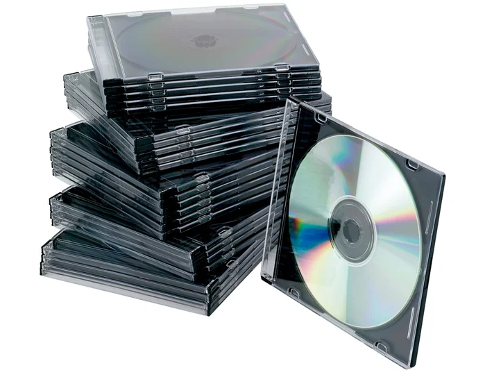 Q-connect Caja CD Slim con Interior Negro Pack 25 Unidades para Almacenamiento CD/DVD