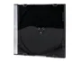 Q-connect Caja CD Slim con Interior Negro Pack 25 Unidades para Almacenamiento CD/DVD