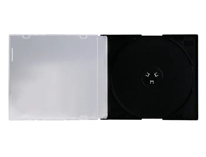 Q-connect Caja CD Slim con Interior Negro Pack 25 Unidades para Almacenamiento CD/DVD