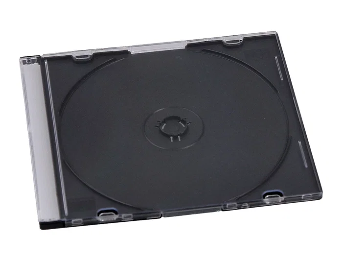 Q-connect Caja CD Slim con Interior Negro Pack 25 Unidades para Almacenamiento CD/DVD