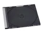 Q-connect Caja CD Slim con Interior Negro Pack 25 Unidades para Almacenamiento CD/DVD