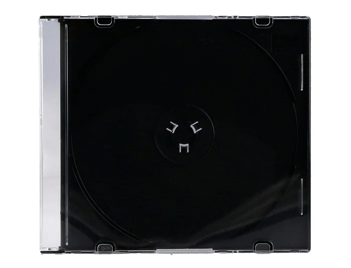 Q-connect Caja CD Slim con Interior Negro Pack 25 Unidades para Almacenamiento CD/DVD