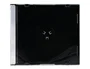 Q-connect Caja CD Slim con Interior Negro Pack 25 Unidades para Almacenamiento CD/DVD