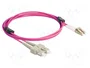 DeLOCK Cable de fibra óptica OM4 Multimodo LC Duplex a SC Duplex con armadura metálica, 2 m