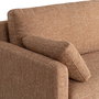 Sofá 3 Plazas Ocre Tejido-Madera 221 X 90 X 87 cm