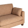 Sofá 3 Plazas Ocre Tejido-Madera 221 X 90 X 87 cm