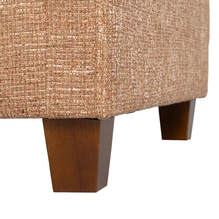 Sofá 3 Plazas Ocre Tejido-Madera 221 X 90 X 87 cm