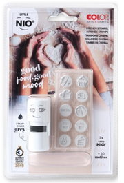 Colop NIL008 BLISTER IMPRENTILLA LITTLE NIO 10 PICTOS TEMÁTICA "COCINA" PARA NIÑOS Y ADULTOS
