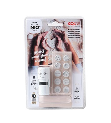 Colop Little Nio Sello con 10 Gomas Intercambiables Temática Cocina Colop Little Nio Sello con 10 Gomas Intercambiables Temática Cocina