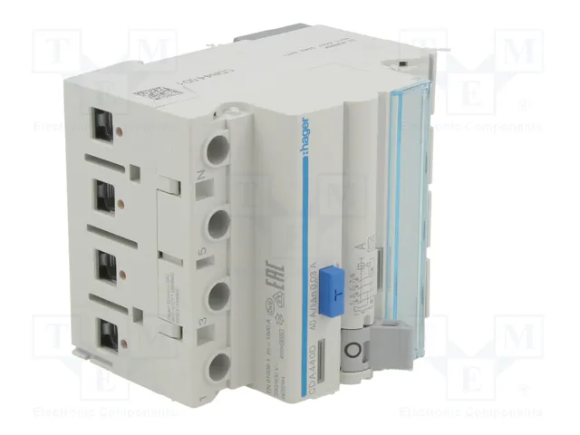 Hager CDA440D Interruptor diferencial 4 polos 40A 30mA Tipo A