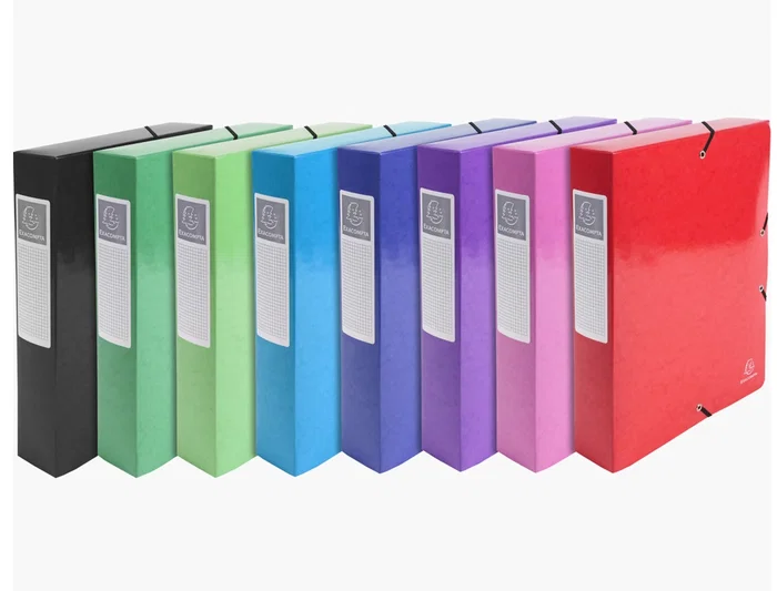 Exacompta Carpeta de proyecto Iderama, cartón lustrado plastificado, DIN A4, lomo 80 mm, colores surtidos