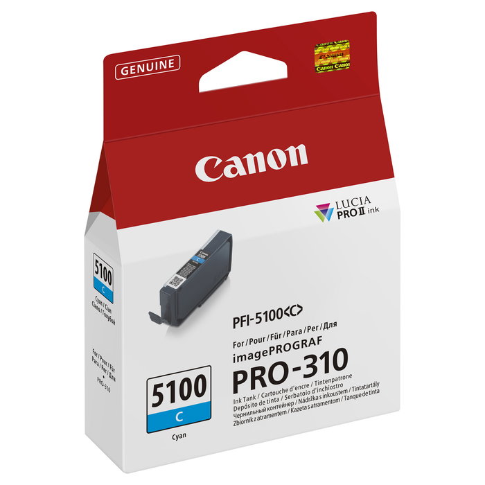 Tinta canon cian pfi-5100c 6953c001 14ml