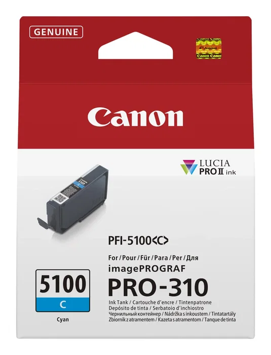 Canon PFI-5100C Cartucho de Tinta Cian 14,4 ml