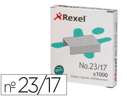 Rexel Grapas 23/17 Acero Caja 1000 Unidades Rexel Grapas 23/17 Acero Caja 1000 Unidades