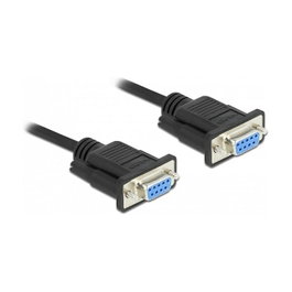DeLOCK Cable Serie RS-232 D-Sub 9 Hembra a Hembra Módem Nulo 10 m