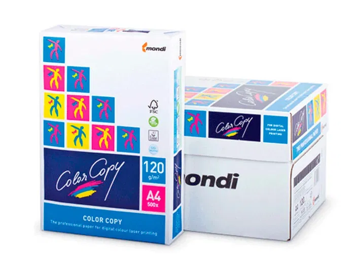 Color copy Papel Fotocopiadora Multifuncion Din A4 120 Gramos Paquete 250 Hojas Blanco