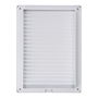 Edm Rejilla Ventilación Rectangular Empotrable con Mosquitera ABS Blanco 137x207mm