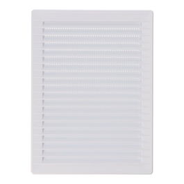 Edm Rejilla Ventilación Rectangular Empotrable con Mosquitera ABS Blanco 137x207mm