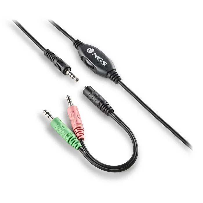 NGS Auriculares MSX 10 Pro Diadema para Gaming Alámbrico con Micrófono Flexible, Negro, Jack 3.5 mm, Compatibles con PC, Xbox y PlayStation