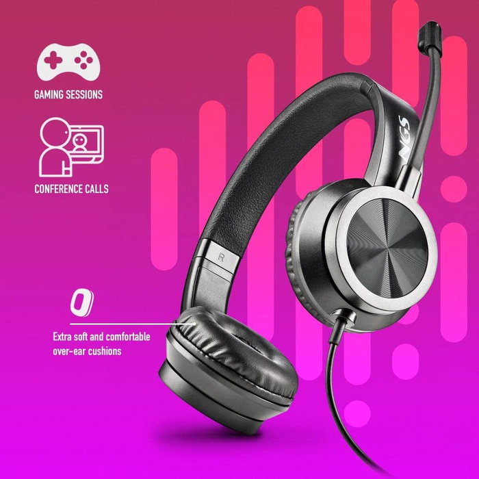 NGS MSX 10 Pro Auriculares Supraurales con Micrófono Negro