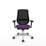 PIQUERAS Y CRESPO Silla de oficina Mardos con mecanismo Sincro/Traslack, Morado y Negro